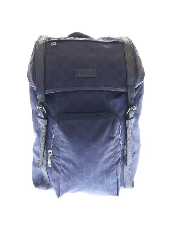 Gucci Gglogo Nylon Backpack Blue main image 6
